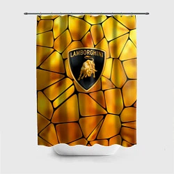 Шторка для душа Lamborghini Gold плиты, цвет: 3D-принт