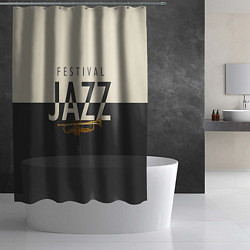 Шторка для душа JAZZ FESTIVAL, цвет: 3D-принт — фото 2