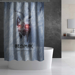 Шторка для душа Волк на снегу Ведьмак 4, цвет: 3D-принт — фото 2