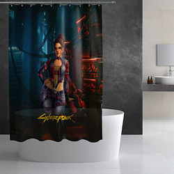 Шторка для душа Panam sexy cyberpunk2077 18, цвет: 3D-принт — фото 2