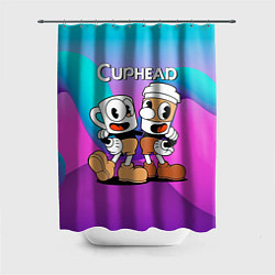 Шторка для душа Кружечки Cuphead, цвет: 3D-принт