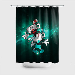 Шторка для душа Чашечки Cuphead Show, цвет: 3D-принт