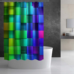 Шторка для душа Color geometrics pattern Vanguard, цвет: 3D-принт — фото 2