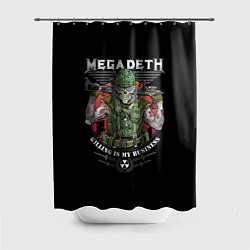 Шторка для душа MEGADETH killing is my business, цвет: 3D-принт