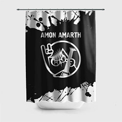 Шторка для душа Amon Amarth КОТ Брызги, цвет: 3D-принт