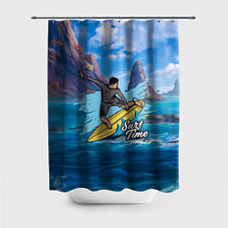 Шторка для душа Серфинг Surf, цвет: 3D-принт