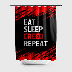 Шторка для ванной Eat Sleep Creed Repeat - Краски