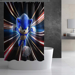 Шторка для душа Speed Sonic, цвет: 3D-принт — фото 2