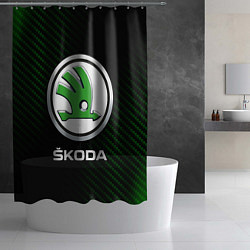Шторка для душа SKODA Карбон, цвет: 3D-принт — фото 2