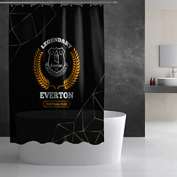 Шторка для душа Лого Everton и надпись Legendary Football Club на, цвет: 3D-принт — фото 2