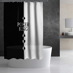 Шторка для душа Король Покера Black, цвет: 3D-принт — фото 2