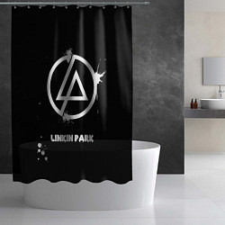 Шторка для душа Linkin Park логотип краской, цвет: 3D-принт — фото 2