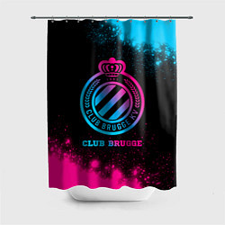 Шторка для душа Club Brugge Neon Gradient, цвет: 3D-принт