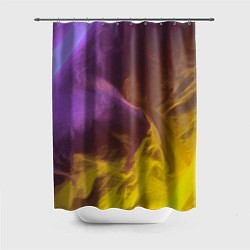 Шторка для душа Неоновые фонари на шёлковой поверхности - Фиолетов, цвет: 3D-принт