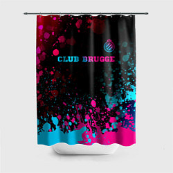 Шторка для душа Club Brugge Neon Gradient - FS, цвет: 3D-принт