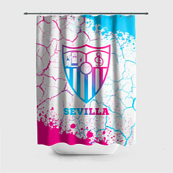 Шторка для душа Sevilla FC Neon Gradient, цвет: 3D-принт