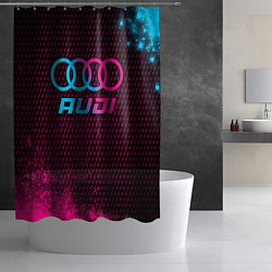 Шторка для душа Audi - neon gradient, цвет: 3D-принт — фото 2