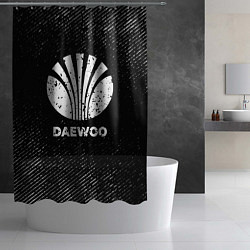 Шторка для душа Daewoo с потертостями на темном фоне, цвет: 3D-принт — фото 2