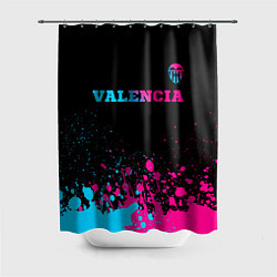 Шторка для душа Valencia - neon gradient: символ сверху, цвет: 3D-принт