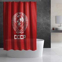 Шторка для душа Герб СССР Советский союз, цвет: 3D-принт — фото 2
