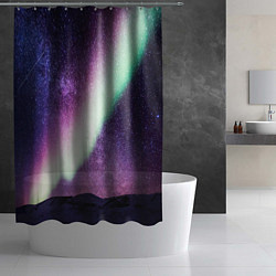 Шторка для душа Ночное северное сияние, цвет: 3D-принт — фото 2