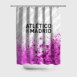 Шторка для душа Atletico Madrid pro football: символ сверху, цвет: 3D-принт