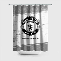 Шторка для ванной Manchester United sport на светлом фоне