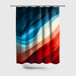 Шторка для душа Неоновые яркие волны, цвет: 3D-принт