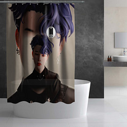 Шторка для душа BTS BLACK SWAN ART, цвет: 3D-принт — фото 2