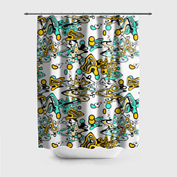 Шторка для душа Abstract pattern waves and streaks, цвет: 3D-принт