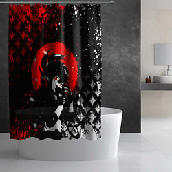 Шторка для душа Куки шинобу - Мрачный Геншин, цвет: 3D-принт — фото 2