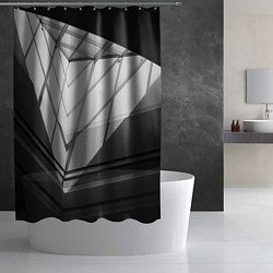 Шторка для душа Абстрактные тени и геометрические фигуры, цвет: 3D-принт — фото 2