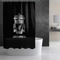 Шторка для душа Liverpool sport на темном фоне, цвет: 3D-принт — фото 2