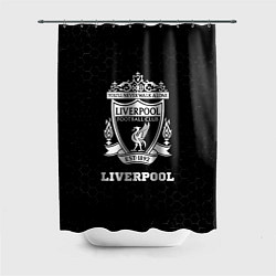 Шторка для душа Liverpool sport на темном фоне, цвет: 3D-принт