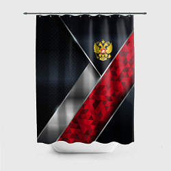 Шторка для душа Red & black Russia, цвет: 3D-принт
