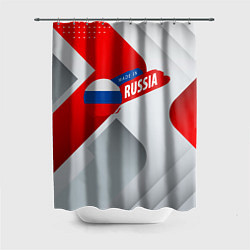 Шторка для душа Welcome to Russia red & white, цвет: 3D-принт
