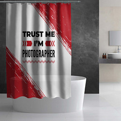 Шторка для душа Trust me Im photographer white, цвет: 3D-принт — фото 2