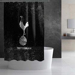 Шторка для душа Tottenham с потертостями на темном фоне, цвет: 3D-принт — фото 2