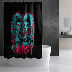 Шторка для душа Slipknot demon, цвет: 3D-принт — фото 2
