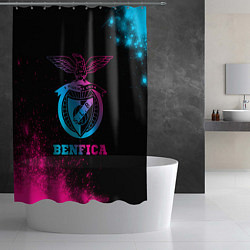 Шторка для душа Benfica - neon gradient, цвет: 3D-принт — фото 2