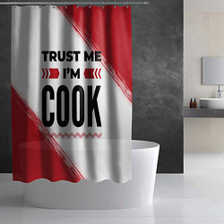 Шторка для душа Trust me Im cook white, цвет: 3D-принт — фото 2