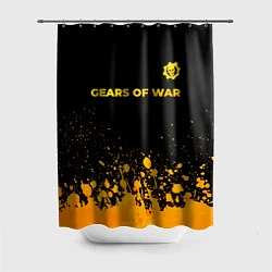 Шторка для душа Gears of War - gold gradient: символ сверху, цвет: 3D-принт