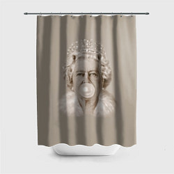 Шторка для душа Королева Елизавета, цвет: 3D-принт