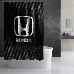 Шторка для душа Honda с потертостями на темном фоне, цвет: 3D-принт — фото 2