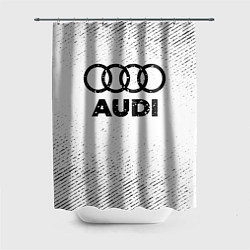 Шторка для душа Audi с потертостями на светлом фоне, цвет: 3D-принт