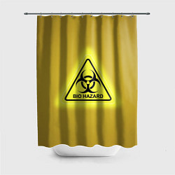 Шторка для душа Biohazard - биологическая опасность, цвет: 3D-принт