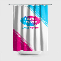 Шторка для душа Land Rover neon gradient style, цвет: 3D-принт