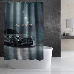 Шторка для душа Mercedes AMG - Motorsport, цвет: 3D-принт — фото 2