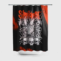 Шторка для душа Slipknot черепа, цвет: 3D-принт