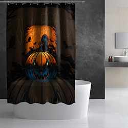 Шторка для душа Scary Halloween Хэллоуин, цвет: 3D-принт — фото 2